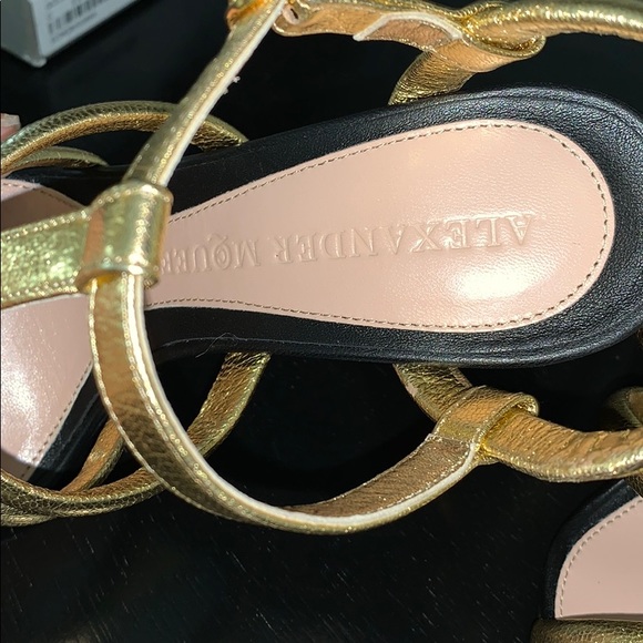 Alexander McQueen - Sandal pelle s. Cuoio gold - Picture 3 of 11